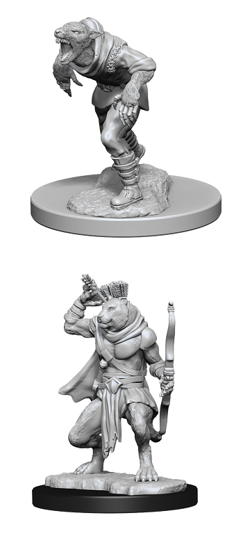 DND UNPAINTED MINIS WV11 WERERAT AND WERETIGER | Impulse Games and Hobbies