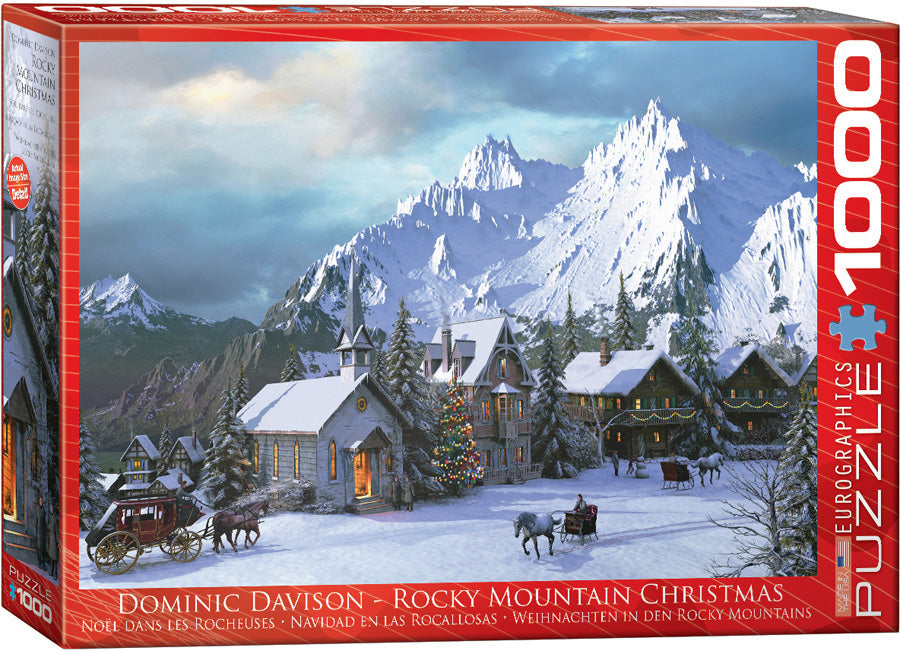 Puzzle: Eurographics 1000 Rocky Mountain Christmas | Impulse Games and Hobbies