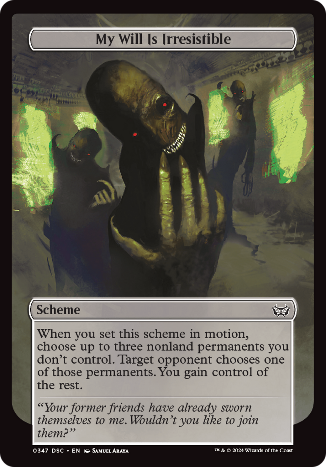 My Will Is Irresistible (Full Art) [Duskmourn: Archenemy] | Impulse Games and Hobbies