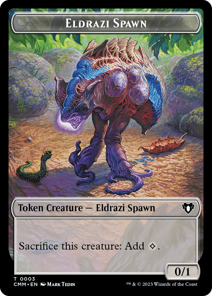 Eldrazi Spawn // Construct (0042) Double-Sided Token [Commander Masters Tokens] | Impulse Games and Hobbies