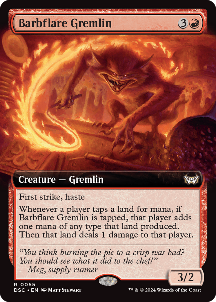 Barbflare Gremlin (Extended Art) [Duskmourn: House of Horror Commander] | Impulse Games and Hobbies