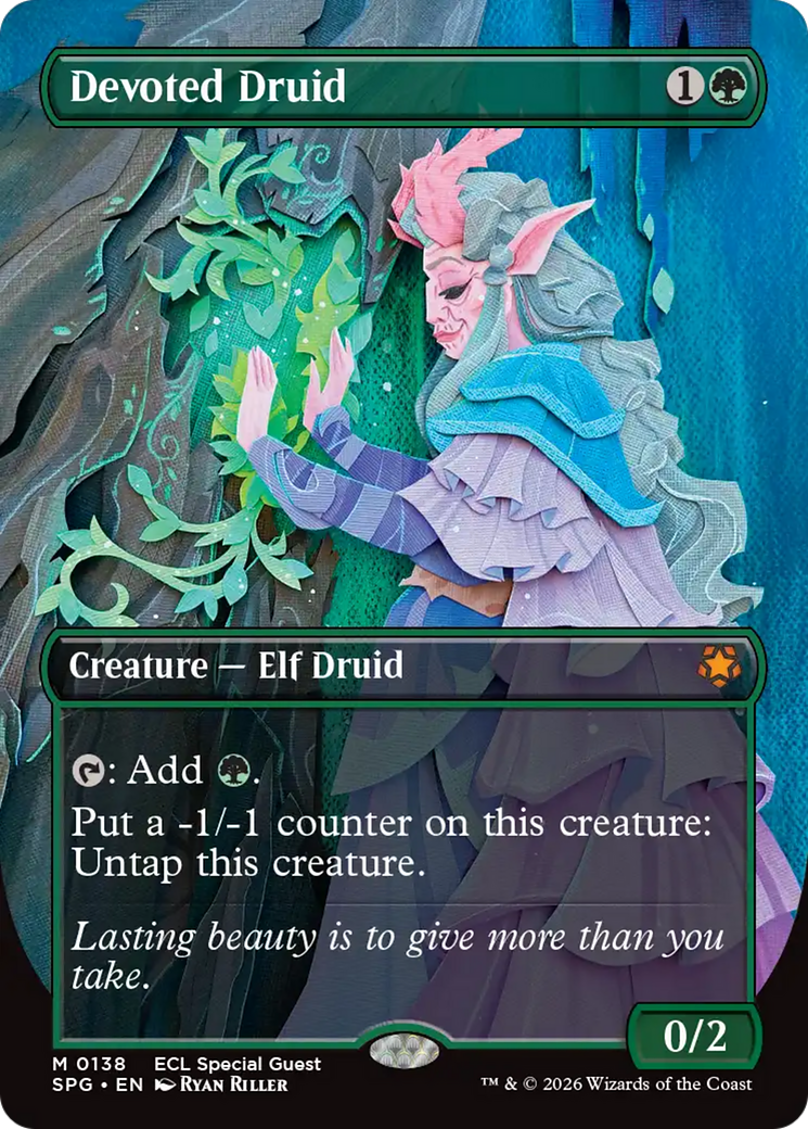 Devoted Druid (Borderless) [Lorwyn Eclipsed Special Guests] | Impulse Games and Hobbies