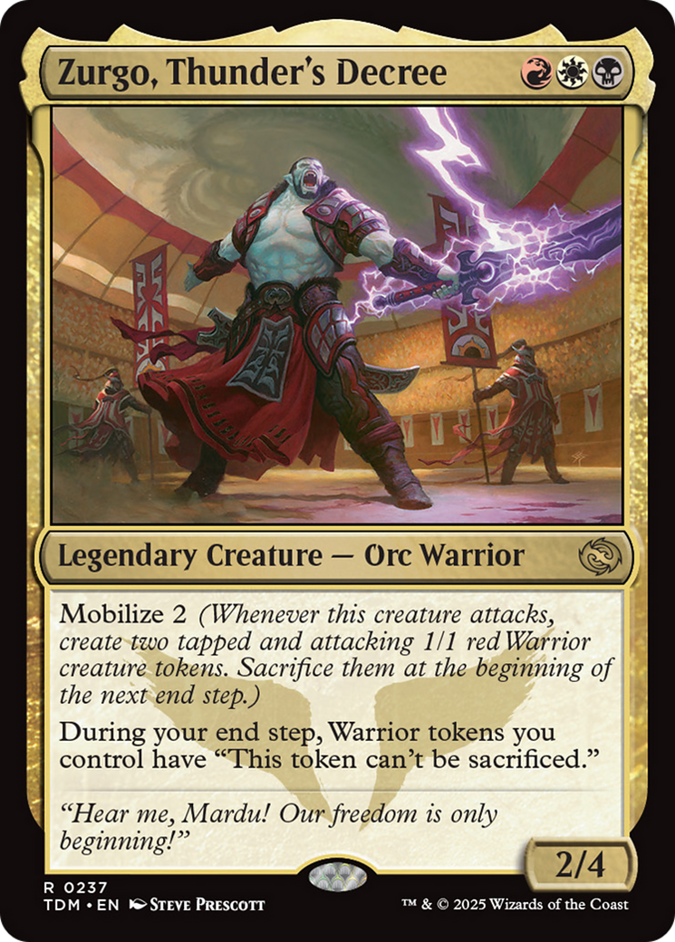 Zurgo, Thunder's Decree [Tarkir: Dragonstorm] | Impulse Games and Hobbies