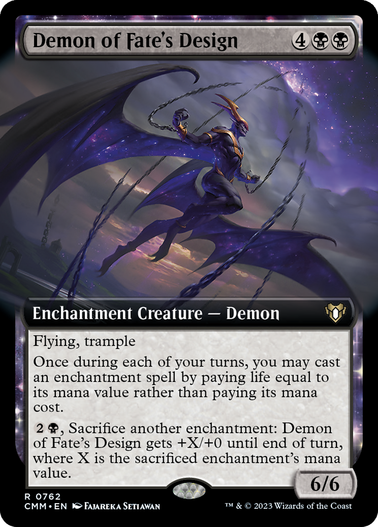 Demon of Fate's Design (Extended Art) [Commander Masters] | Impulse Games and Hobbies