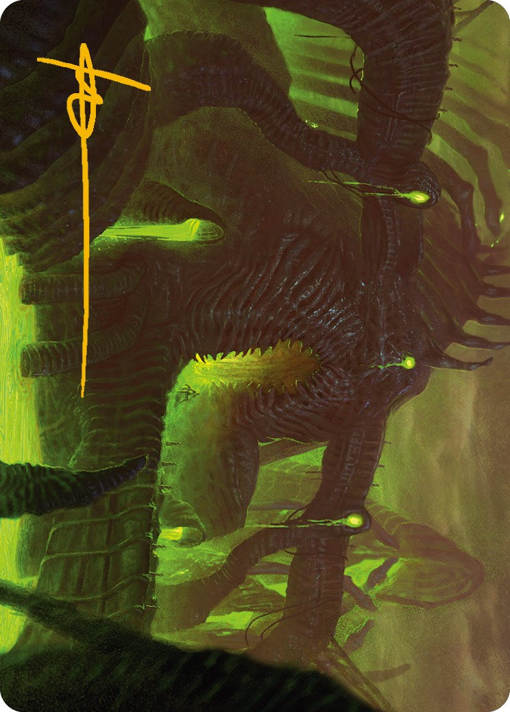 The Dross Pits Art Card (Gold-Stamped Signature) [Phyrexia: All Will Be One Art Series] | Impulse Games and Hobbies