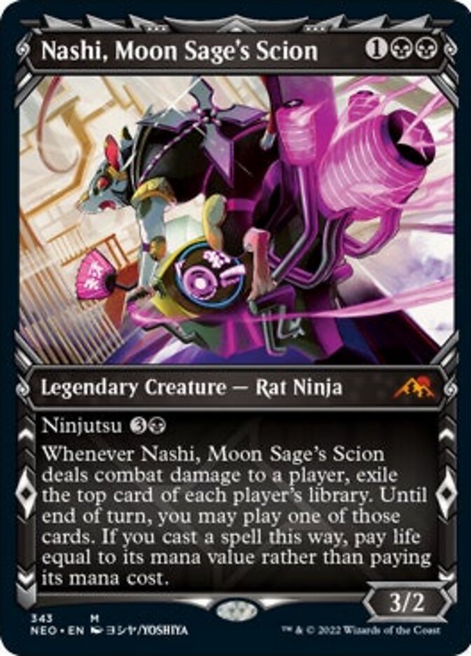 Nashi, Moon Sage's Scion (Showcase Ninja) [Kamigawa: Neon Dynasty] | Impulse Games and Hobbies