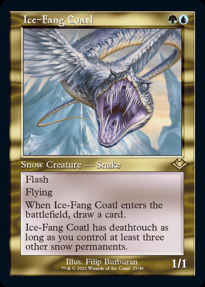 Ice-Fang Coatl (Retro Foil Etched) [Modern Horizons] | Impulse Games and Hobbies