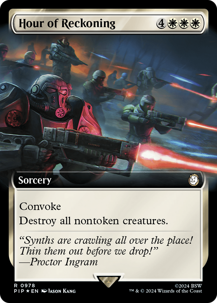 Hour of Reckoning (Extended Art) (Surge Foil) [Fallout] | Impulse Games and Hobbies