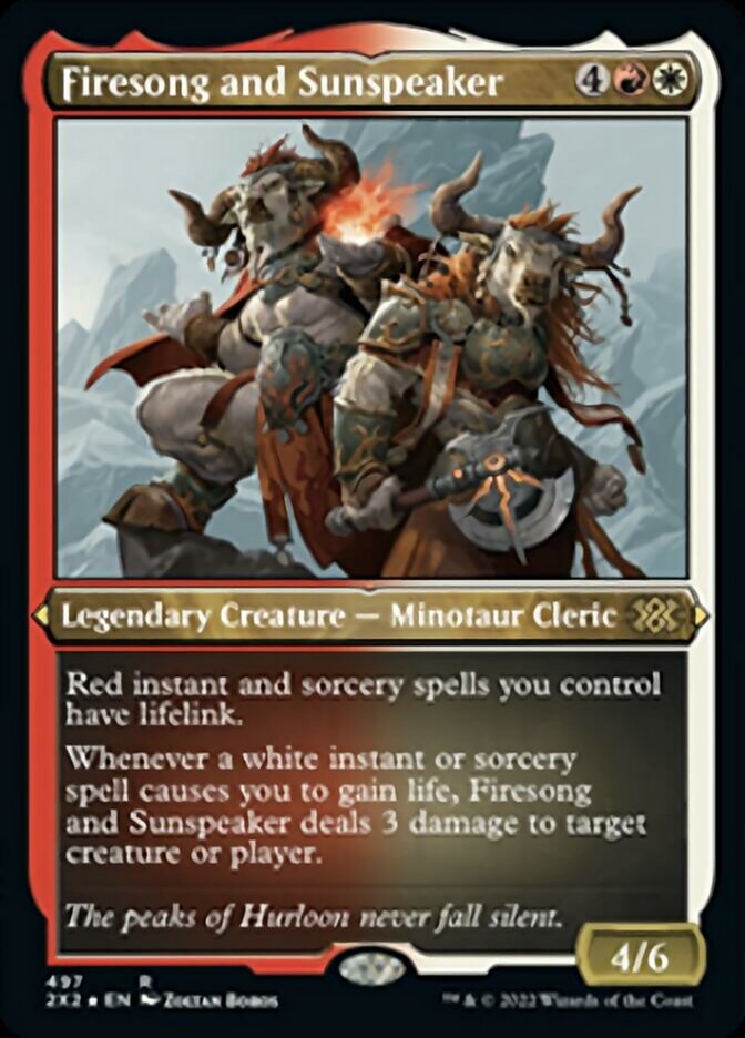 Firesong and Sunspeaker (Foil Etched) [Double Masters 2022] | Impulse Games and Hobbies