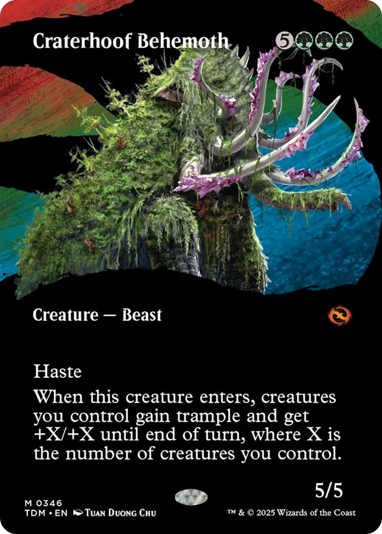 Craterhoof Behemoth (Borderless) [Tarkir: Dragonstorm] | Impulse Games and Hobbies