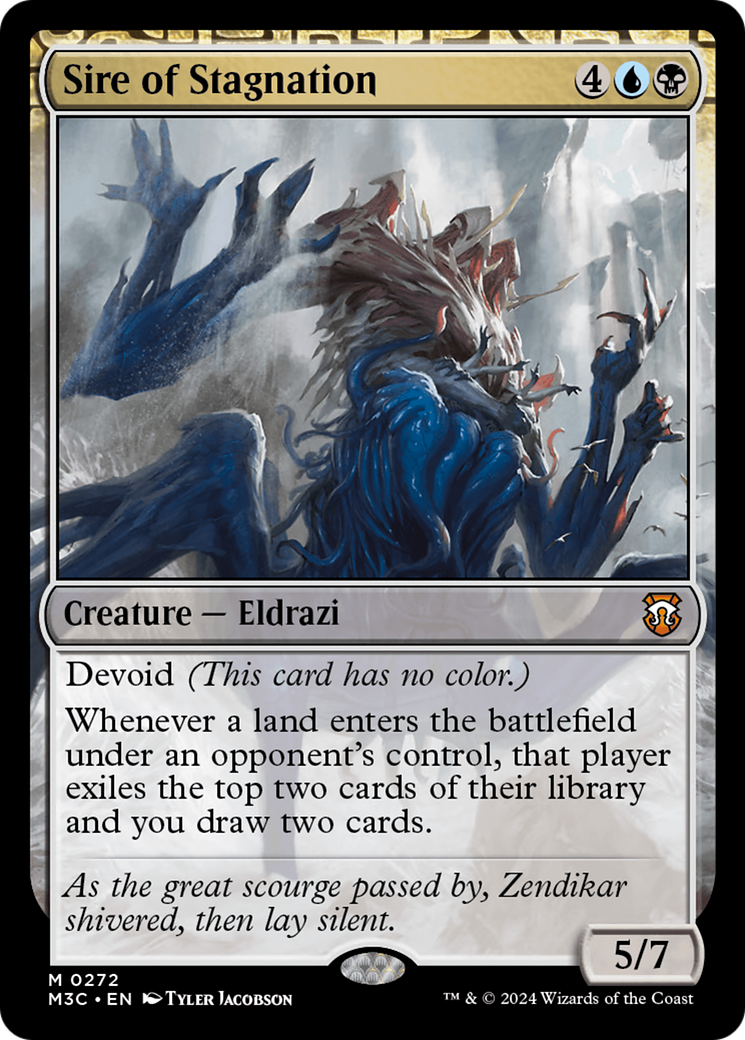 Sire of Stagnation (Ripple Foil) [Modern Horizons 3 Commander] | Impulse Games and Hobbies