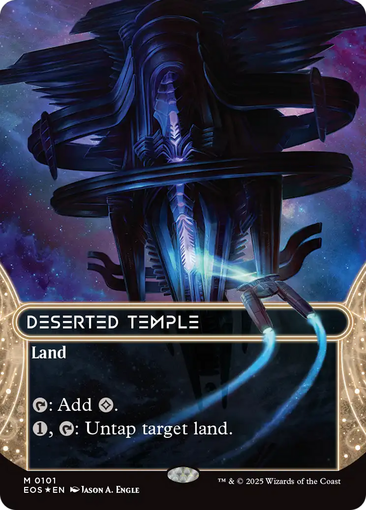 Deserted Temple (0101) (Borderless) (Galaxy Foil) [Edge of Eternities: Stellar Sights] | Impulse Games and Hobbies