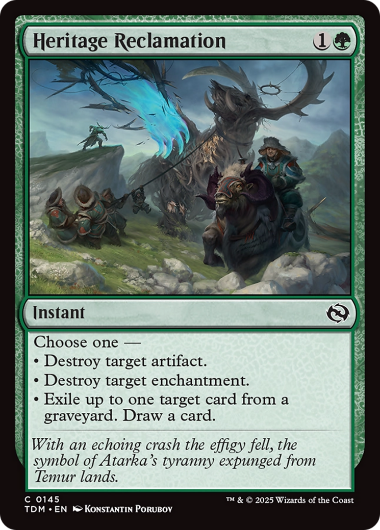 Heritage Reclamation [Tarkir: Dragonstorm] | Impulse Games and Hobbies