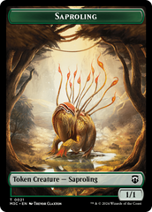 Tarmogoyf // Saproling Double-Sided Token [Modern Horizons 3 Commander Tokens] | Impulse Games and Hobbies