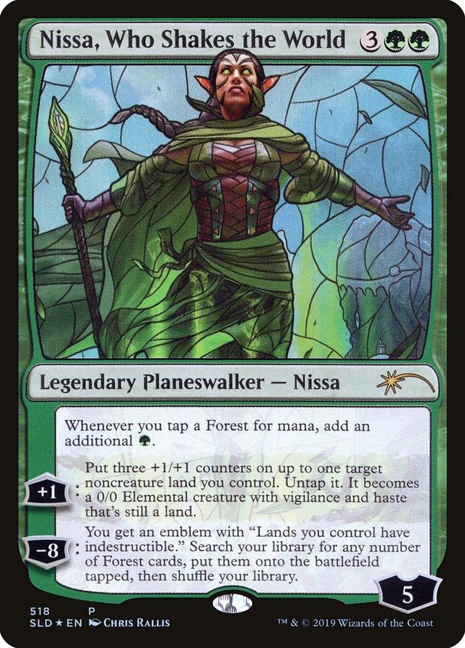 Nissa, Who Shakes the World (Stained Glass) [Secret Lair Drop Promos] | Impulse Games and Hobbies