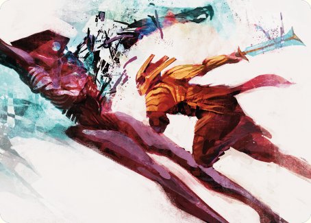 Hexgold Slash Art Card [Phyrexia: All Will Be One Art Series] | Impulse Games and Hobbies
