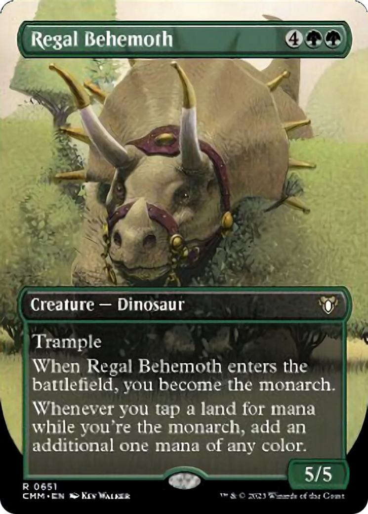 Regal Behemoth (Borderless Alternate Art) [Commander Masters] | Impulse Games and Hobbies