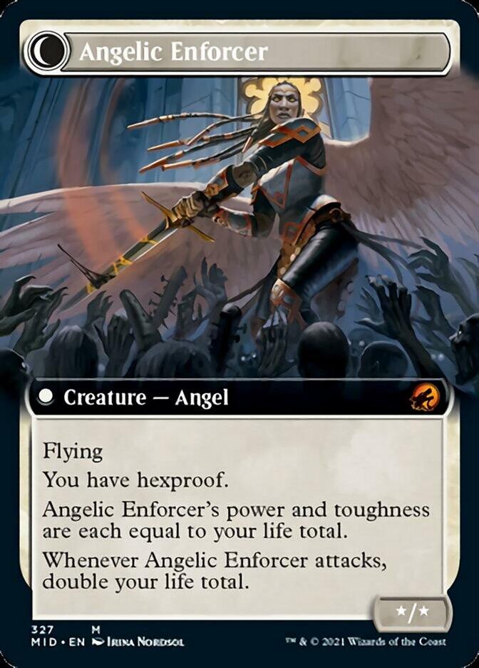 Enduring Angel // Angelic Enforcer (Extended Art) [Innistrad: Midnight Hunt] | Impulse Games and Hobbies