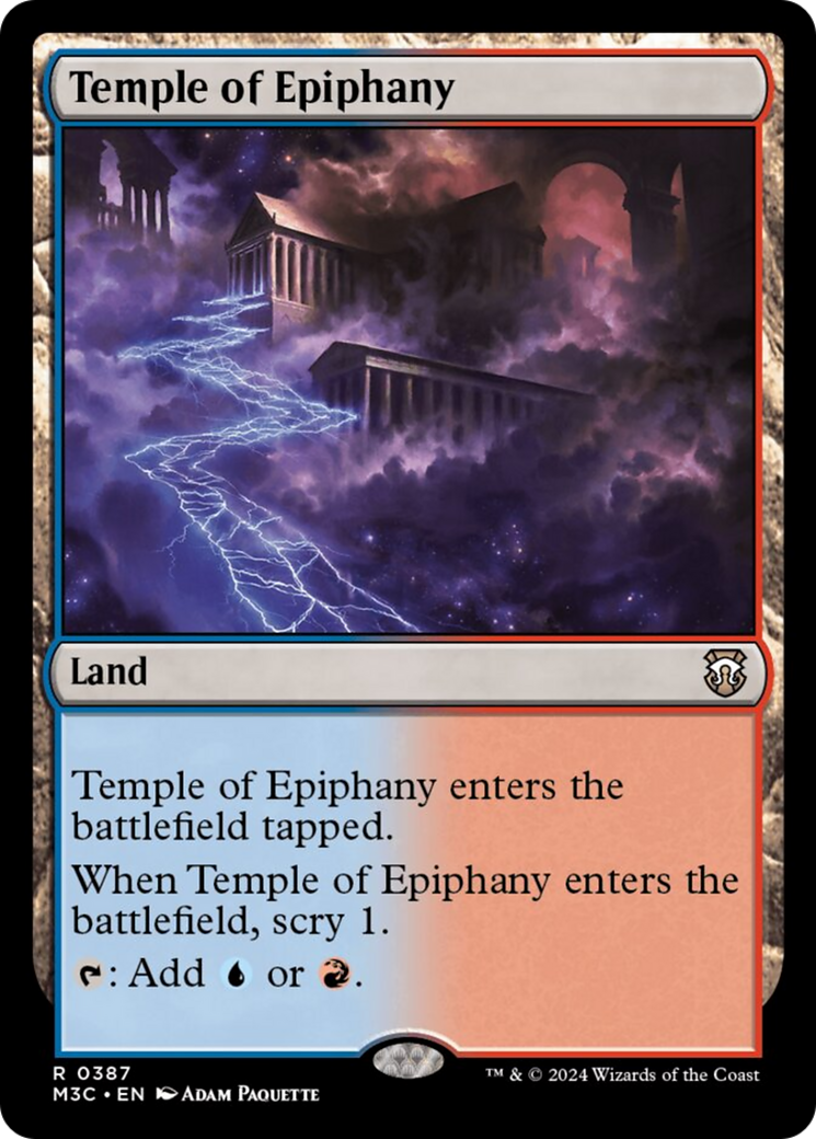 Temple of Epiphany (Ripple Foil) [Modern Horizons 3 Commander] | Impulse Games and Hobbies
