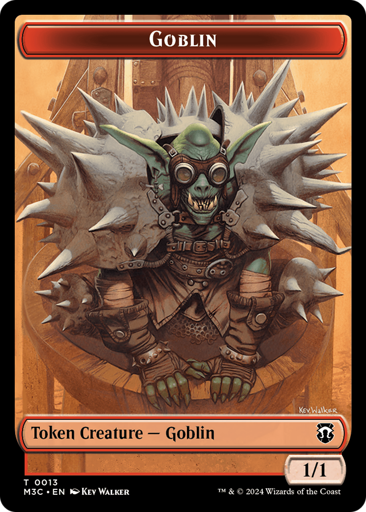 Tarmogoyf (Ripple Foil) // Goblin Double-Sided Token [Modern Horizons 3 Commander Tokens] | Impulse Games and Hobbies