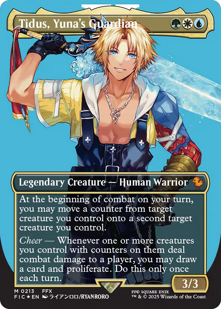 Tidus, Yuna's Guardian (Borderless) (Surge Foil) [FINAL FANTASY Commander] | Impulse Games and Hobbies