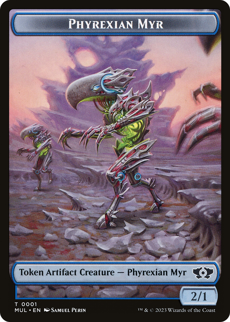 Phyrexian Myr // Spirit (14) Double-Sided Token [March of the Machine Tokens] | Impulse Games and Hobbies