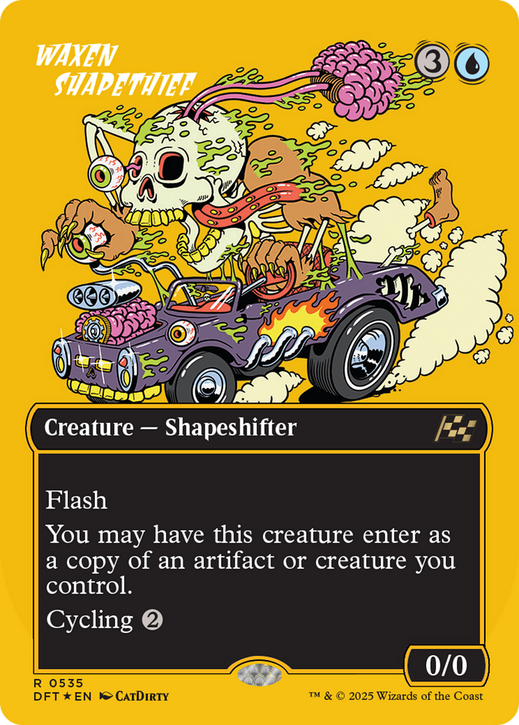 Waxen Shapethief (Borderless) (First-Place Foil) [Aetherdrift] | Impulse Games and Hobbies
