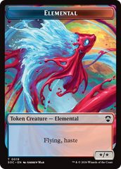 Dragon Illusion // Elemental (0019) Double-Sided Token [Secrets of Strixhaven Commander Tokens] | Impulse Games and Hobbies