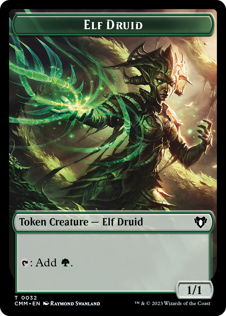 Elemental (0024) // Elf Druid Double-Sided Token [Commander Masters Tokens] | Impulse Games and Hobbies