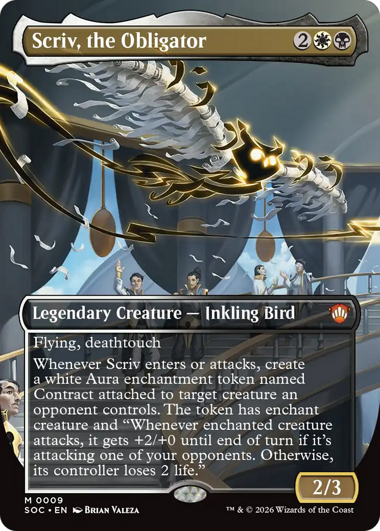 Scriv, the Obligator (Borderless) [Secrets of Strixhaven Commander] | Impulse Games and Hobbies