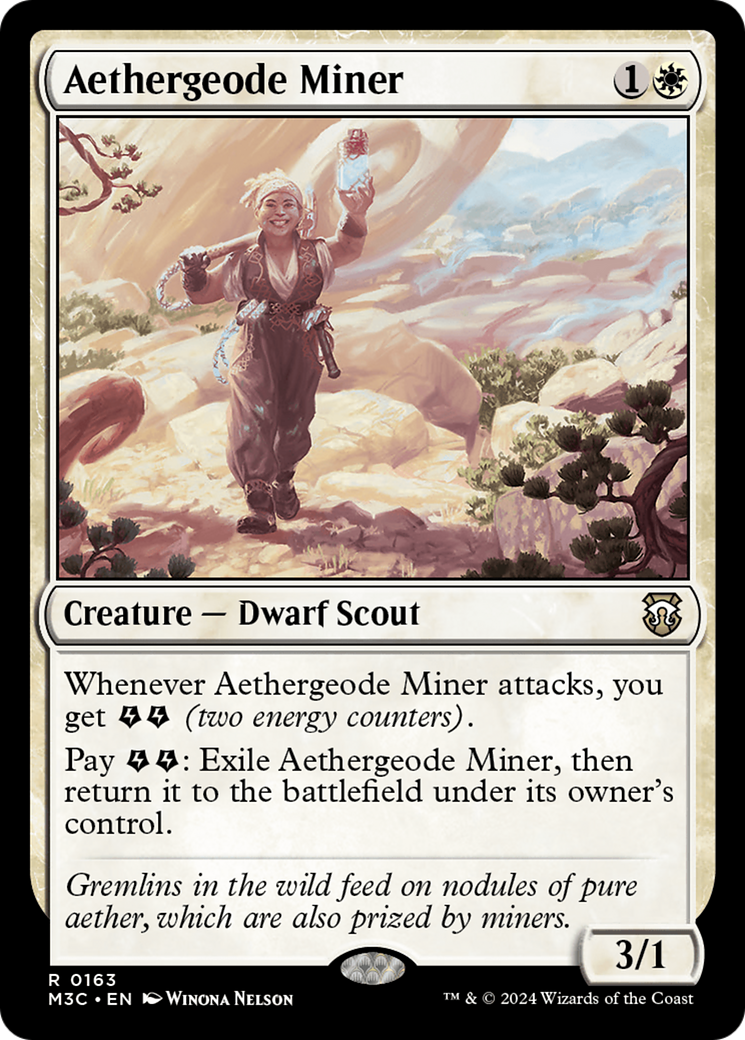 Aethergeode Miner (Ripple Foil) [Modern Horizons 3 Commander] | Impulse Games and Hobbies