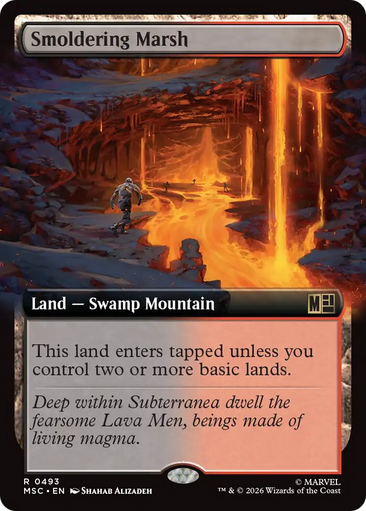 Smoldering Marsh (Extended Art) [Marvel Super Heroes Commander] | Impulse Games and Hobbies