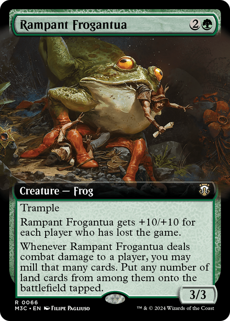 Rampant Frogantua (Extended Art) (Ripple Foil) [Modern Horizons 3 Commander] | Impulse Games and Hobbies