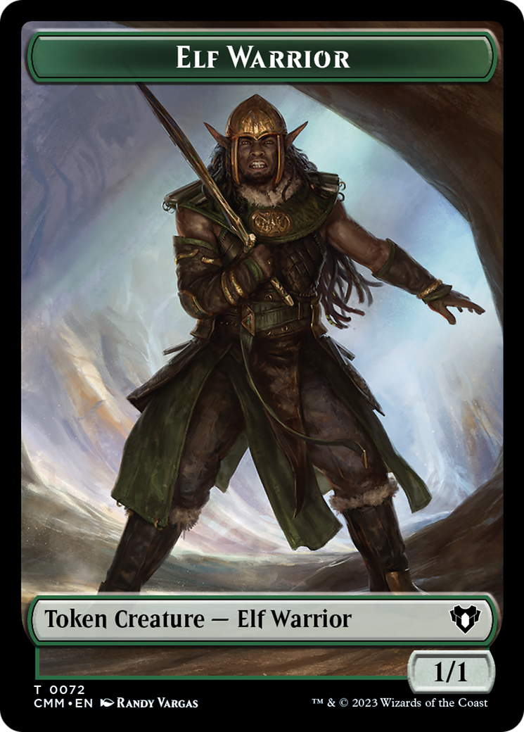 Elf Warrior // Cleric Double-Sided Token [Commander Masters Tokens] | Impulse Games and Hobbies