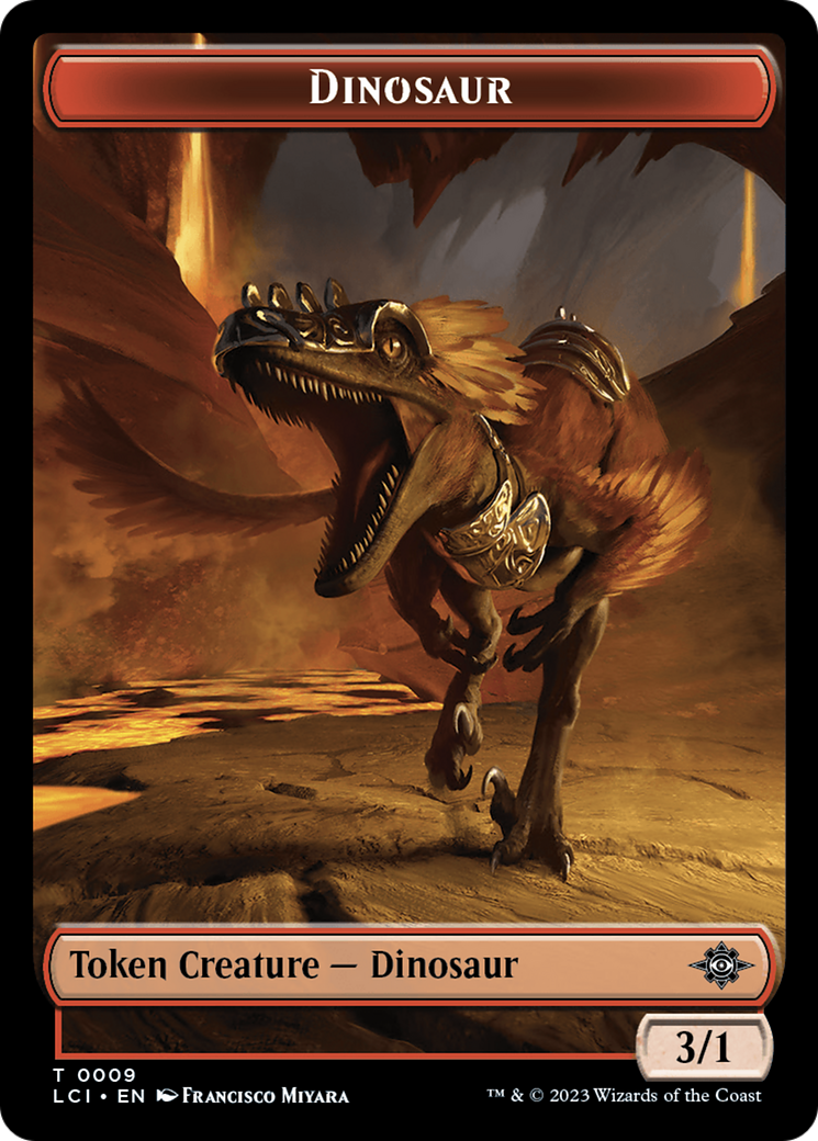 Gnome // Dinosaur (0009) Double-Sided Token [The Lost Caverns of Ixalan Tokens] | Impulse Games and Hobbies