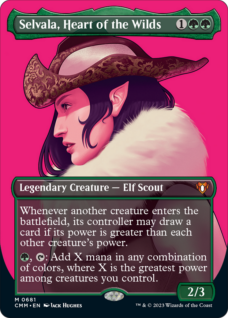 Selvala, Heart of the Wilds (Borderless Profile) [Commander Masters] | Impulse Games and Hobbies