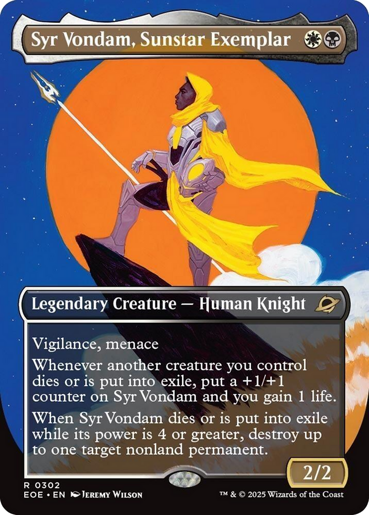 Syr Vondam, Sunstar Exemplar (Borderless) [Edge of Eternities] | Impulse Games and Hobbies