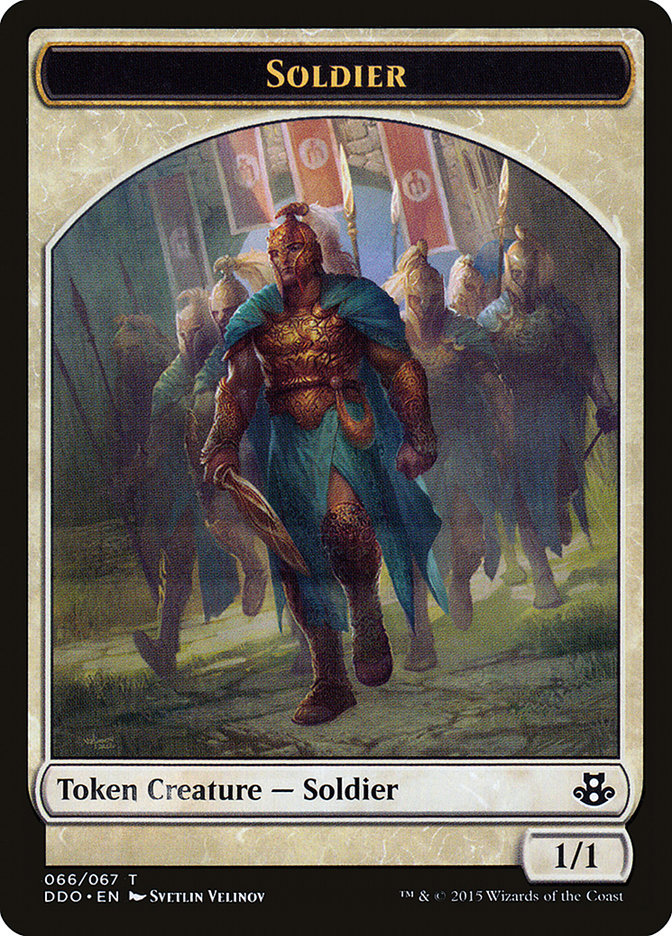 Soldier Token [Duel Decks: Elspeth vs. Kiora] | Impulse Games and Hobbies