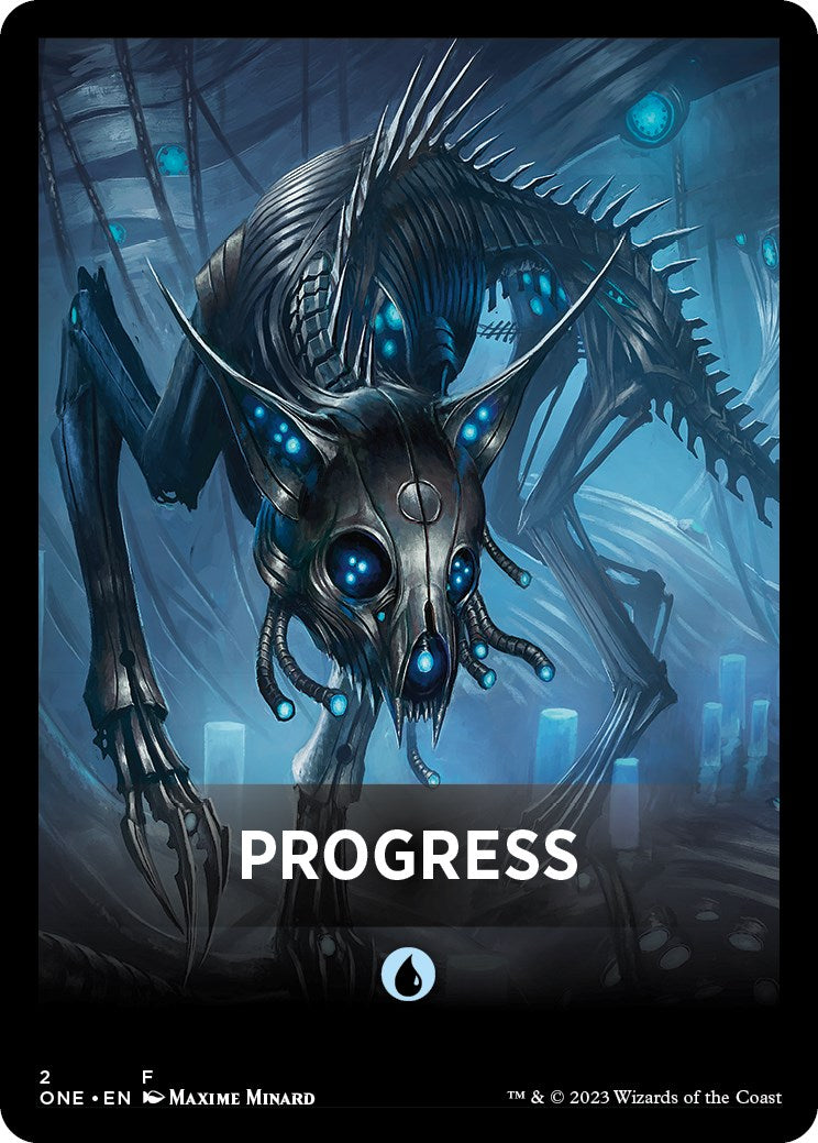 Progress Theme Card [Phyrexia: All Will Be One Tokens] | Impulse Games and Hobbies