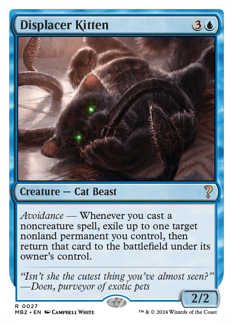 Displacer Kitten (White Border) [Mystery Booster 2] | Impulse Games and Hobbies