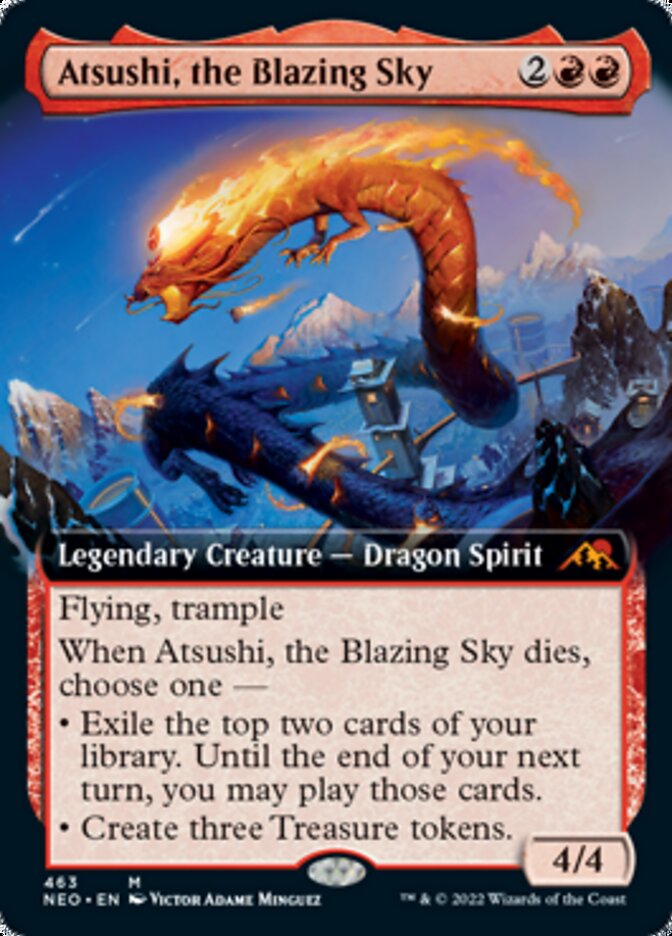 Atsushi, the Blazing Sky (Extended Art) [Kamigawa: Neon Dynasty] | Impulse Games and Hobbies