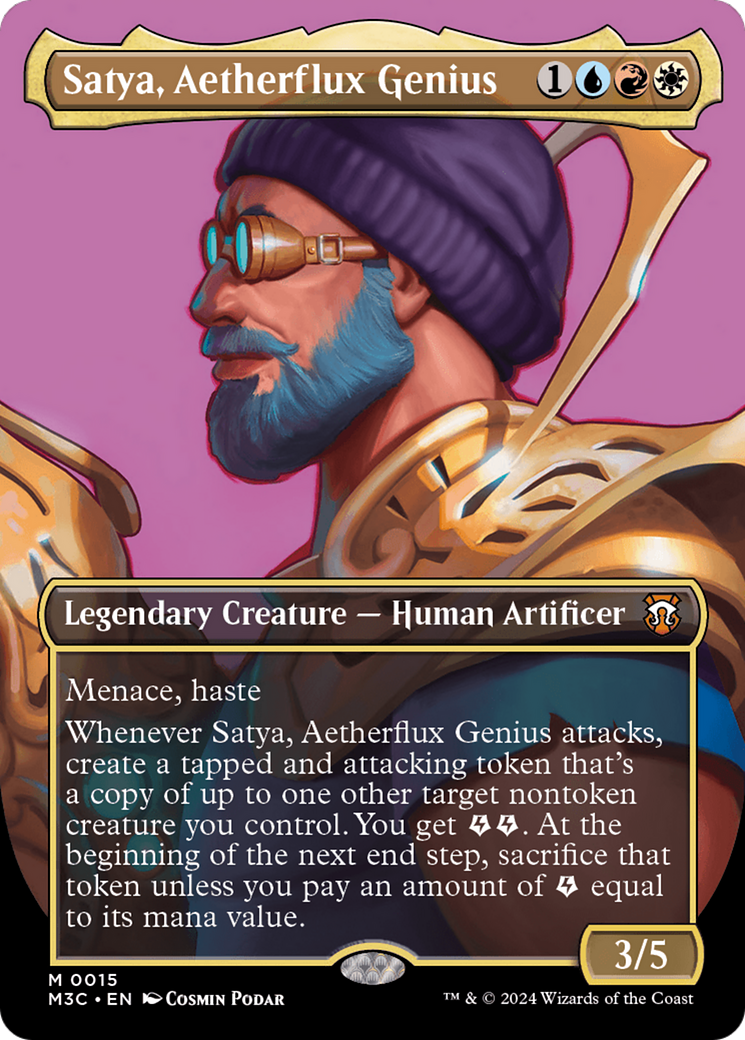 Satya, Aetherflux Genius (Borderless) [Modern Horizons 3 Commander] | Impulse Games and Hobbies