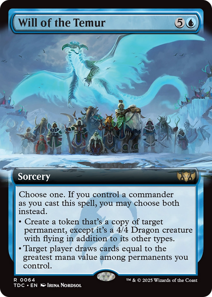 Will of the Temur (Extended Art) [Tarkir: Dragonstorm Commander] | Impulse Games and Hobbies