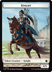 Human // Knight Double-Sided Token [Foundations Tokens] | Impulse Games and Hobbies