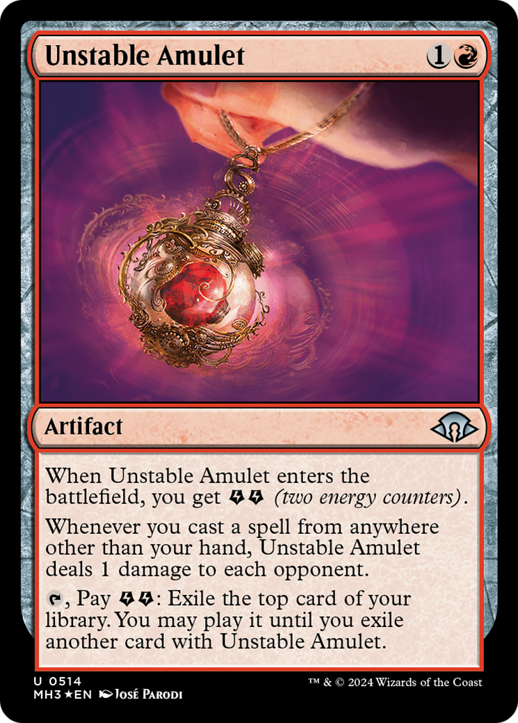 Unstable Amulet (Ripple Foil) [Modern Horizons 3] | Impulse Games and Hobbies
