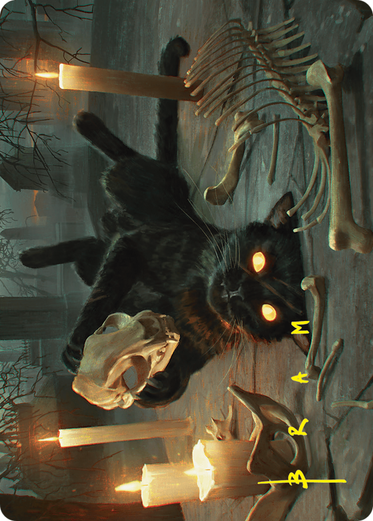 Nine-Lives Familiar Art Card (8/54) (Gold-Stamped Signature) [Foundations Art Series] | Impulse Games and Hobbies