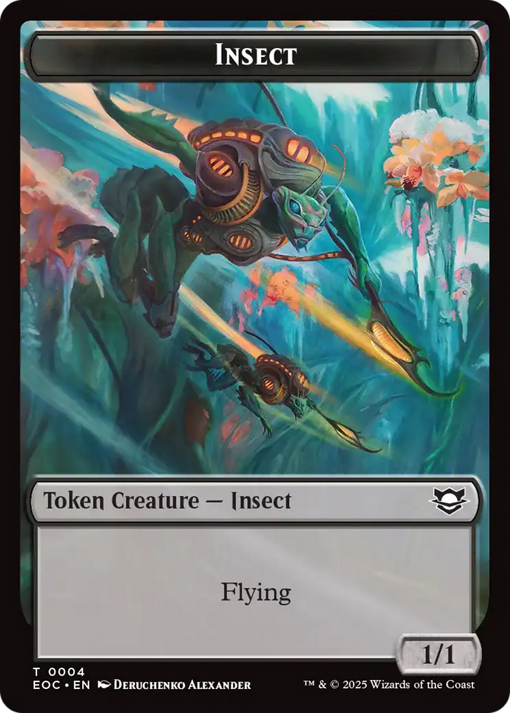 Insect // Beast (0005) Double-Sided Token [Edge of Eternities Commander Tokens] | Impulse Games and Hobbies