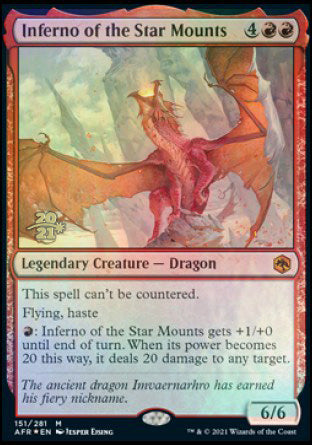 Inferno of the Star Mounts [Dungeons & Dragons: Adventures in the Forgotten Realms Prerelease Promos] | Impulse Games and Hobbies
