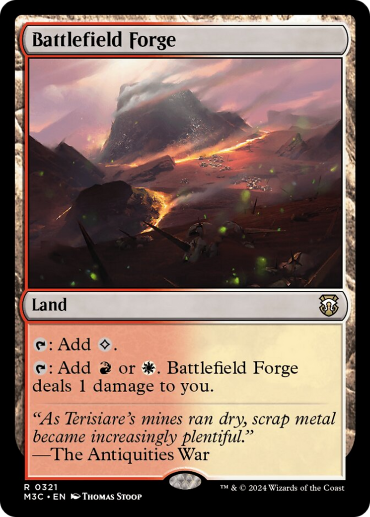 Battlefield Forge (Ripple Foil) [Modern Horizons 3 Commander] | Impulse Games and Hobbies