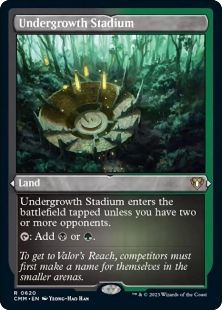 Undergrowth Stadium (Foil Etched) [Commander Masters] | Impulse Games and Hobbies